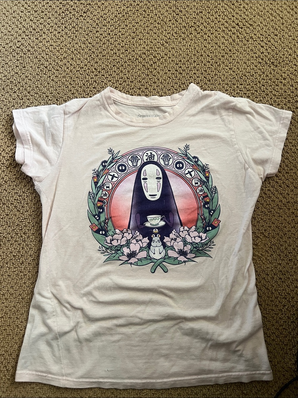 Her Universe Spirited Away Graphic Tee - Light Pink with Navy Accents